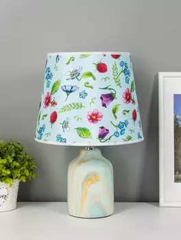 Настольная лампа «Жаклин» 140 Вт Е14 бирюзовый 242427 см RISALUX