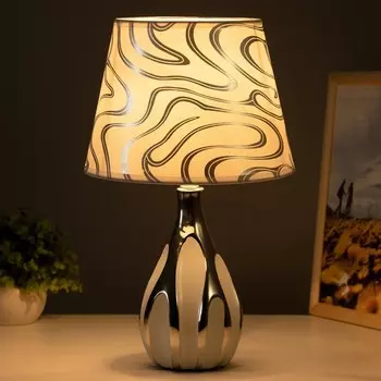 Настольная лампа «Жюли» Е14 40 Вт белый серебро 222237 см RISALUX