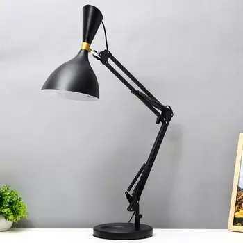 Настольная лампа "Звезда" 1х40Вт Е27 черный 19х19х99см