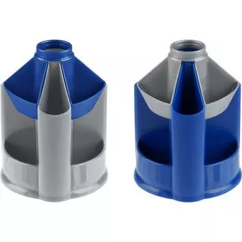 Настольная подставка-органайзер Mini Desk вращающийся, без наполнения, серый металлик, тёмно-синий, МИКС