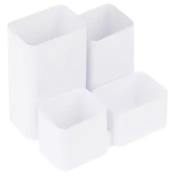 Подставка-органайзер для канцелярии СТАММ "Юниор", белая