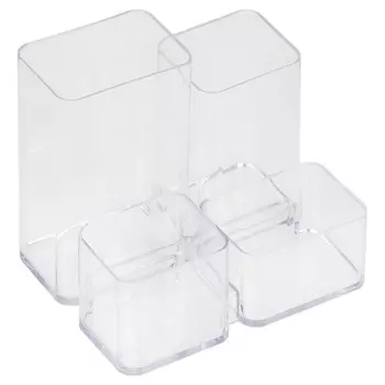 Подставка-органайзер для канцелярии СТАММ "Юниор", прозрачная