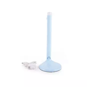 Настольная светодиодная лампа с ночником Ambrella light, Desk, DE550, LED, 8 Вт, 300Lum, 3000-6400К, цвет голубой