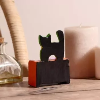 Вечный календарь настольный «Котик», 7411 см, дерево