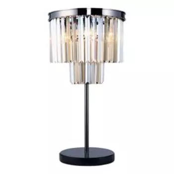 Настольный светильник 3002/06 TL-3 "Nova Cognac" 3x40W E14 черный хром 35x35x65 см