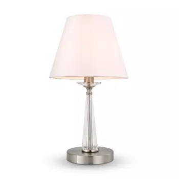 Настольный светильник 40Вт, 1хE14, 44x25 см, никель