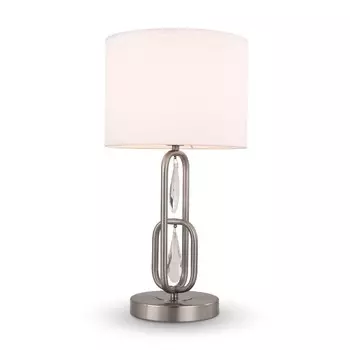 Настольный светильник 40Вт, 1хE14, 46x24 см, никель