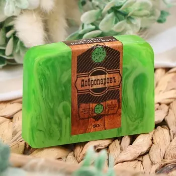 Мыло СПА - уход для бани и сауны "Ментол — мята перечная" Добропаровъ РУЧНАЯ РАБОТА 80 гр