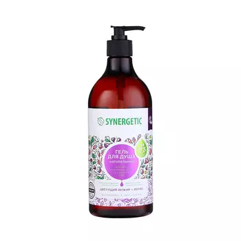 Натуральный биоразлагаемый гель для душа SYNERGETIC Цветущий инжир и лотос, 750 мл