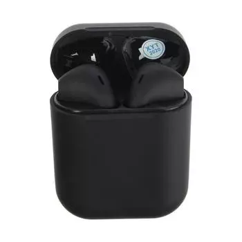 Наушники беспроводные Luazon i12, TWS, вкладыши, Bluetooth 5.0, 35/300 мАч, сенсор, чёрные матовые