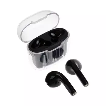 Наушники беспроводные Mybit Pro13, TWS, вкладыши, Bluetooth 5.0, 30/180 мАч, чёрные в прозрачном кейсе