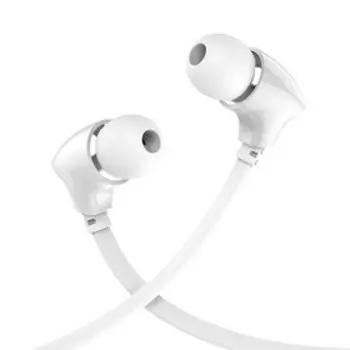 Наушники Borofone BM26 Rhythm, вакуумные, микрофон, Jack 3.5 мм, кабель 1.2 м, белые