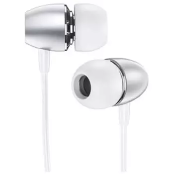 Наушники Borofone BM57 Platinum, вакуумные, микрофон, Jack 3.5 мм, кабель 1 м, серые