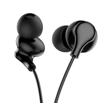 Наушники Borofone BM59 Collar, вакуумные, микрофон, Jack 3.5 мм, кабель 1.2 м, чёрные