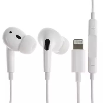 Наушники BYZ S858, проводные, вакуумные, Lightning, кабель 1.2 м, белые