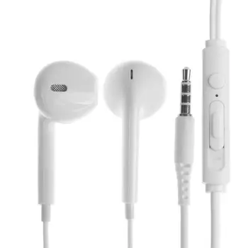 Наушники BYZ S870, проводные, вкладыши, микрофон, Jack 3.5 мм, кабель 1 м, белые