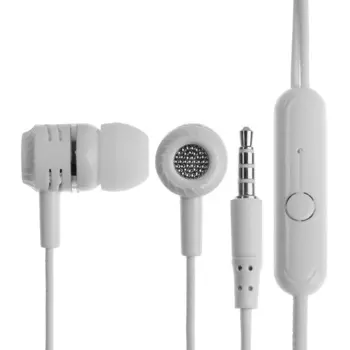 Наушники CB-52, проводные, вакуумные, микрофон, Jack 3.5 мм, кабель 1 м, белые