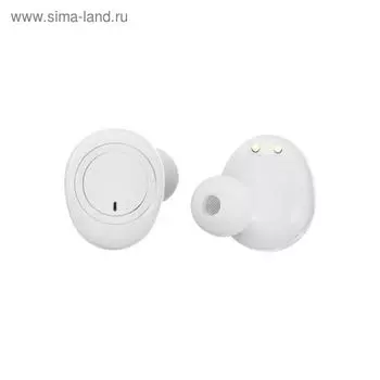 Наушники CROWN CMTWS-5001, беспроводные, вакуумные, микрофон, BT 5.0, 60/340 мАч, белые