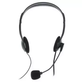 Наушники Defender Aura 102, компьютерные, микрофон, 85 дБ, 32 Ом, 3.5 мм, 1.8 м, чёрные