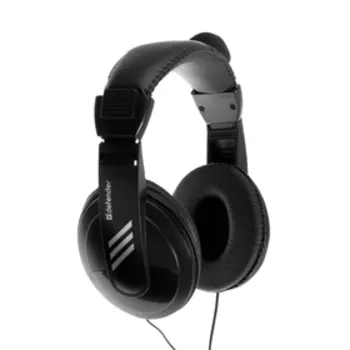 Наушники Defender Gryphon HN-750, компьютерные, микрофон, 105 дБ, 32 Ом, 3.5 мм, 2 м, чёрные