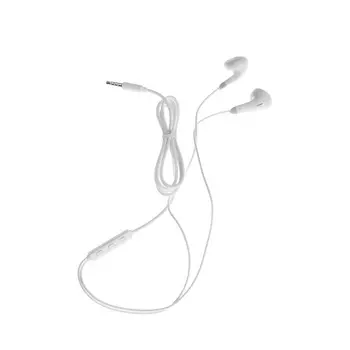 Наушники ERGOLUX ELX-WHP01-C01, проводные, вкладыши, микрофон, Jack 3.5 мм, кабель 1 м, белые