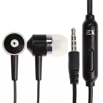 Наушники Exployd EX-HP-850, вакуумные, микрофон, 108 дБ, 32 Ом, 3.5 мм, 1.2м, черные