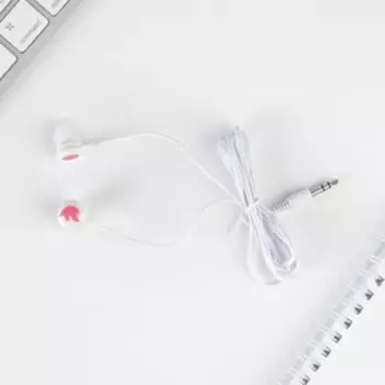 Наушники модель LN-3 и резинка для волос на открытке "Единорог", 12,4 х 17,2 см