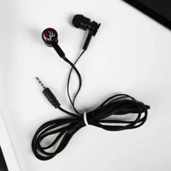 Наушники на открытке, «Мужские», вакуумные, черные