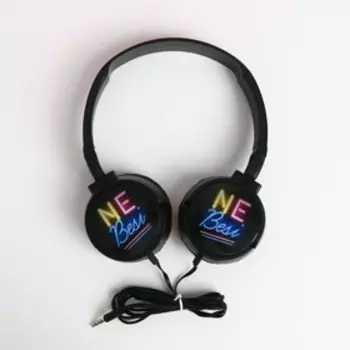 Наушники накладные, «Ne besi», с микрофоном, черные
