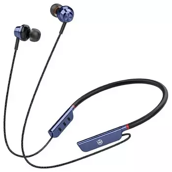 Наушники PERO BE01, беспроводные, BT 5.0, микрофон, 250 мАч, до 30 часов, синие