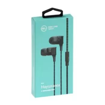 Наушники Red Line Stereo Headset SP09, вакуумные, микрофон, проводные, 1.2 м, черные