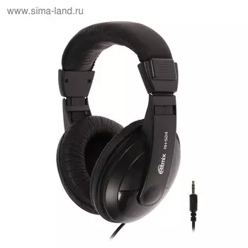 Наушники Ritmix RH-524, полноразмерные, проводные, Jack 3.5 мм, 2 м, 99 дБ, 32 Ом, черные