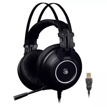 Наушники с микрофоном A4Tech Bloody G528C черный 2м мониторные USB оголовье (G528C)