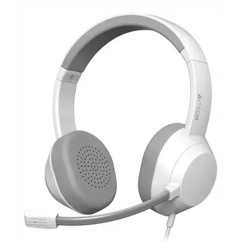 Наушники с микрофоном A4Tech Fstyler FH150U белый/серый 2м накладные USB оголовье (FH150U W 106857