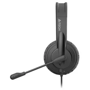 Наушники с микрофоном A4Tech HS-11 черный 2м накладные оголовье (HS-11/3.5MM PLUG/BLACK)