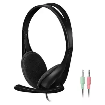 Наушники с микрофоном A4Tech HS-9 черный 1.8м накладные оголовье (HS-9 (BLACK))