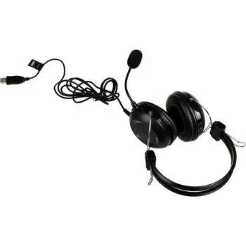 Наушники с микрофоном A4Tech HU-35 черный 2м накладные USB оголовье