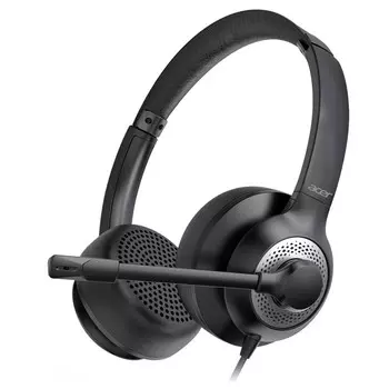 Наушники с микрофоном Acer OHW309 черный 1.6м накладные USB оголовье (ZL.HDSEE.004)