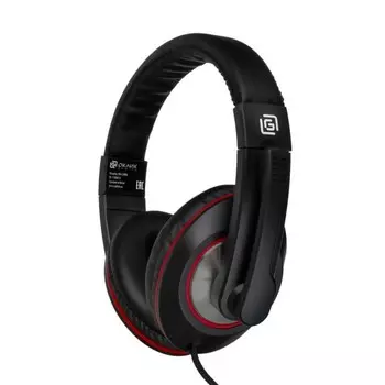 Наушники с микрофоном Оклик HS-L390G DRAGON черный/красный 1.8м мониторные оголовье (1100413 10045