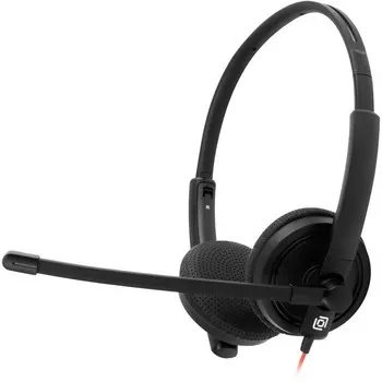 Наушники с микрофоном Оклик HS-L900 черный 1.6м накладные оголовье (1532022)