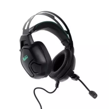 Наушники Smartbuy RUSH AMBITION, игровые, микрофон, 3.5 мм + USB, 2.2 м, чёрно-зелёные