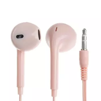 Наушники U19, проводные, вкладыши, Jack 3.5 мм, кабель 1 м, розовые