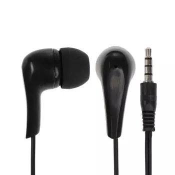 Наушники VS, VS-HSBK_B, вакуумные, микрофон, 100 дБ, 16 Ом, 3.5 мм, 1.2 м, коробка, черные