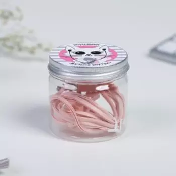 Наушники в банке, «Котик», вакуумные, розовые