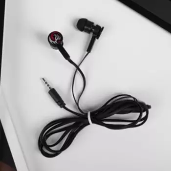 Наушники в пакете «Мужской», вакуумные, чёрные