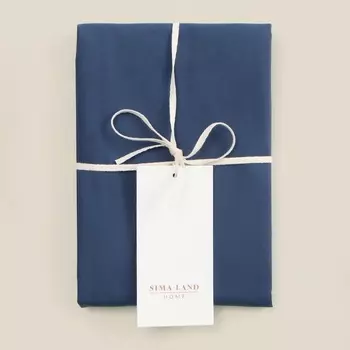 Наволочка 300ТС SL Home Percale 5070+3 см, синий, 100% хлопок
