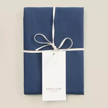 Наволочка 300ТС SL Home Percale 7070+3 см, синий, 100% хлопок