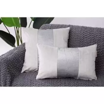 Наволочка «Амели», размер 30х50 см, цвет светло-серый