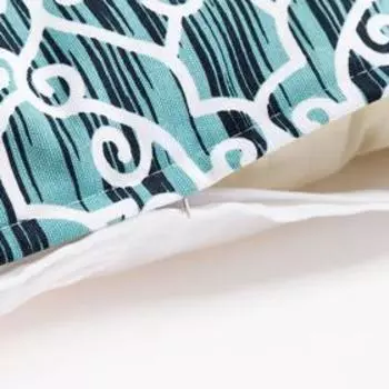 Наволочка декоративная 40х40 см, Pattern mint, 100% хлопок