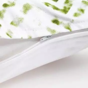 Наволочка декоративная 40х40 см, Zigzags green, 100% хлопок